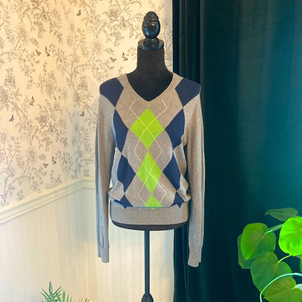 NEW Grey & Green Sweater.